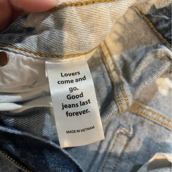 Pacsun Bleached 90's Boyfriend Blue Jeans Women’s Size 25 Distressed Denim - Picture 6 of 15